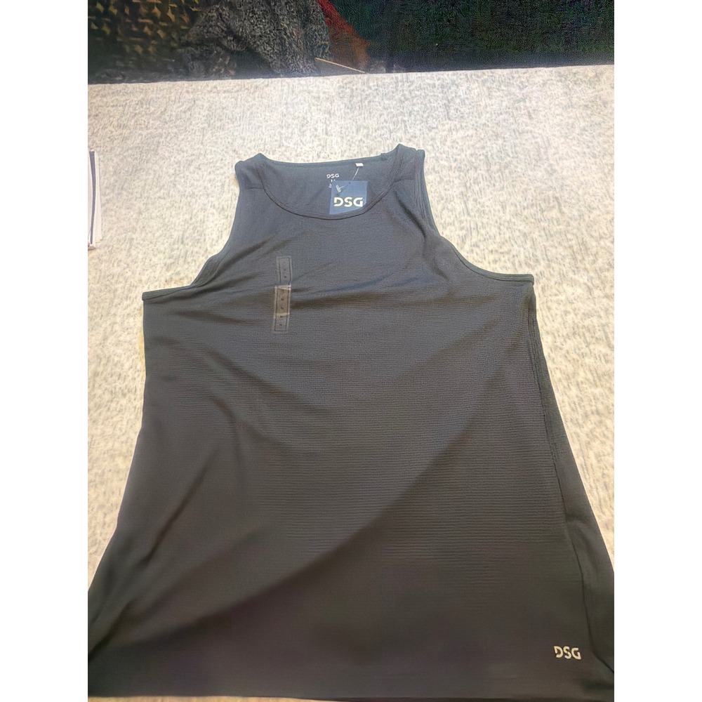 DSG Men's‎ Black Athletic Tank Top Size M Performance Workout Gym NWT
